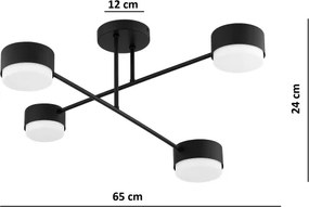 Brilagi - LED felületre szerelhető csillár MONO 4xGX53/12W/230V fekete