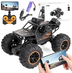 1:18 Távirányítós Sziklamászó Terepjáró HD Wifi Kamerával 4 WD hajtás 3.7V Akku Kamerás Autó