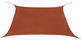 négyzet alakú, terrakotta oxford szövet napvitorla 3,6 x 3,6 m