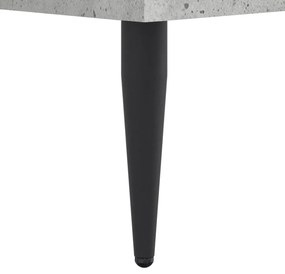betonszürke szerelt fa ágykeret 90 x 200 cm