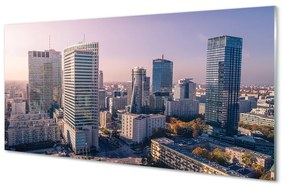 Akrilkép Varsó felhőkarcolók panoráma 100x50 cm