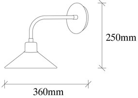 Bronzszínű fali lámpa ø 24 cm Sivani – Opviq lights
