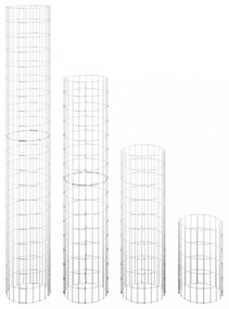 4 db kör alakú gabion magaságyás Ø30 x 50 / 100 / 150 / 200 cm