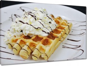 Vászonkép 90x60 Gofri tejszínhabbal