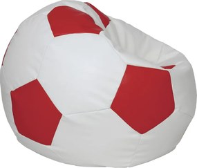 Extra Ball babzsákfotel - műbőr - fehér/piros - 250 liter R
