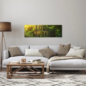 Kép - Mesebeli erdő (órával) (90x30 cm)