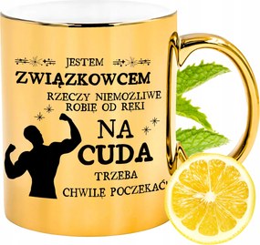 Arany csillogó bögre szakszervezeti ajándék fényképes nyomtatással