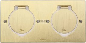 Padló aljzat fedél dupla Sárgaréz