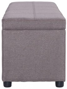 szürkésbarna poliészter pad tárolórekesszel 116 cm