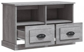 szürke sonoma színű szerelt fa TV-szekrény 80 x 35 x 50 cm