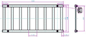 AREZZO design CUBE CHROME 1200x500 törölközőszárítós radiátor AR-CCR12050