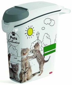 Curver Takarmánytartó, macska mintás, 23 l / 10 kg, 10 l