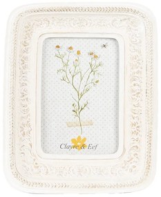 Bordűrös bézs színű vintage képkeret 10x15 cm