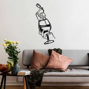 Bicchiere fém fali dekoráció, 33×69 cm