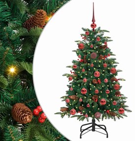 Mű karácsonyfa 150 LED-del Zöld 120 cm PVC és Fém és Műanyag