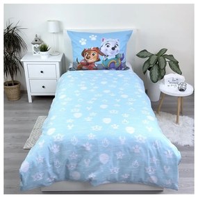 Kék egyszemélyes pamut gyerek ágyneműhuzat 140x200 cm Paw Patrol – Jerry Fabrics