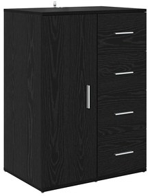 Oldalszekrények Corona 2 pcs Fekete tölgy 59 x 39 x 80 cm