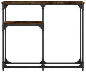 füstös tölgy színű szerelt fa tálalóasztal 90x22,5x75 cm