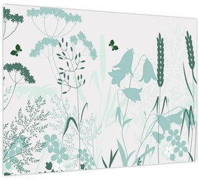 Üveg kép - rét vektor (70x50 cm)