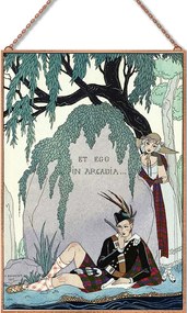 George Barbier - L’amant-poète üvegkép, falikép