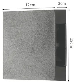 Brilagi - QUADRAY LED/4W/230V kültéri fali lámpatest, antracit, IP65