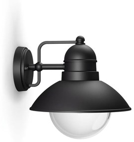 Philips Hoverfly fekete kültéri fali lámpa E27 foglalattal, 1723730PN