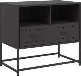vidaXL fekete acél TV-szekrény 68 x 39 x 60,5 cm