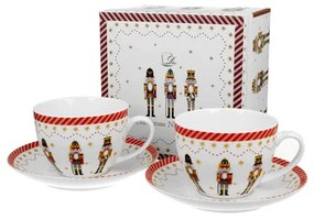 D.G.51308 Porceláncsésze+alj, 270ml, 2 személyes, dobozban, Christmas Nutcracker