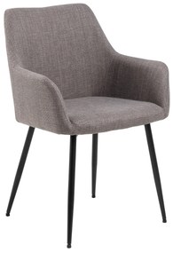 MAZZONI EXPORT VERA Világosszürke Taupe (Basel 34 szövet) - MODERN KÁRPITOZOTT KAGYLÓSZÉK LOFT STÍLUSÚ NAPPALIBA/ÉTKEZŐBE