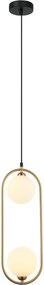 Italux modern függeszték lupus antik sárgaréz fehér itxpnd-3965-2-bro