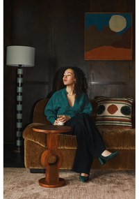 Barna bársony kanapé 214 cm Douglas – Dutchbone