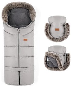 PETITE&MARS-KÉSZLET Baba bundazsák 4 az 1-ben ARCTIC + babakocsi kézvédők Champagne Shower