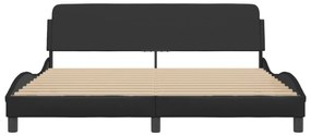 fekete műbőr ágykeret Dover 180x200 cm