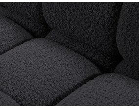 Antracitszürke buklé moduláris sarokkanapé (jobb oldali) Bellis – Micadoni Home