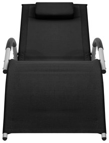 Fekete-szürke textilén napozóágy