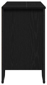 Fürdőszobai mosdószekrény Fekete tölgy 91x35x60 cm Szerelt fa