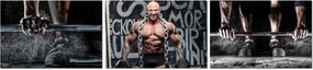 Vászonkép 3x 30x20 Triptichon Strong Man Erő