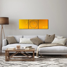 Absztrakt sárga kép (órával) (90x30 cm)