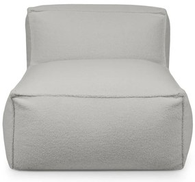 Világosszürke buklé babzsákfotel Mass Open Modul 90 – SLOWDOWN