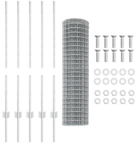 Kert Kerítés Szett 2 Darab Galvanizált Acél 10 x 1 m Tartós