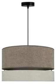 Duolla - Csillár zsinóron DOUBLE 1xE27/15W/230V átm. 40 cm barna/szürke