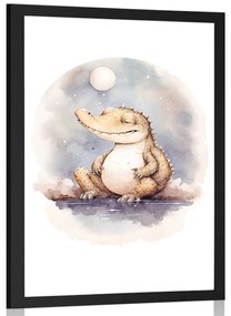 Plakát álmodozó krokodil