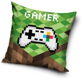 Gamer Blocks párnahuzat 40x40 cm Velúr