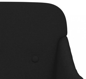 vidaXL fekete szövetpad 110 x 76 x 80 cm