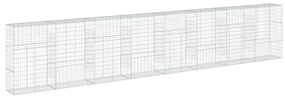 horganyzott vas gabion kosár fedéllel 800 x 50 x 150 cm