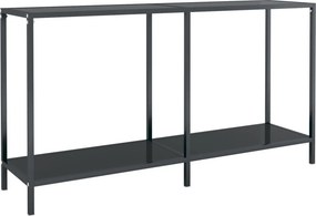 vidaXL fekete edzett üveg tálalóasztal 140 x 35 x 75,5 cm