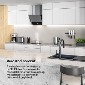 Klarstein Verosteel üvegkerámia főzőlap, Minimalista, nagy teljesítményű, 2 főzőzóna, 3000 W, 30 cm