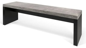 Detroit fekete-szürke pad beton dekorral, 140 x 43 cm - TemaHome