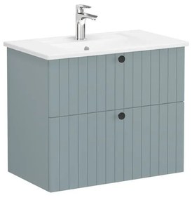 Fürdőszoba szekrény mosdóval VitrA Root 80x67x46 cm zöld szőnyeg ROOTG80GINTS