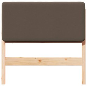 Kárpitozott fejtámla Barna és taupe 100 cm Tömör fenyőfa